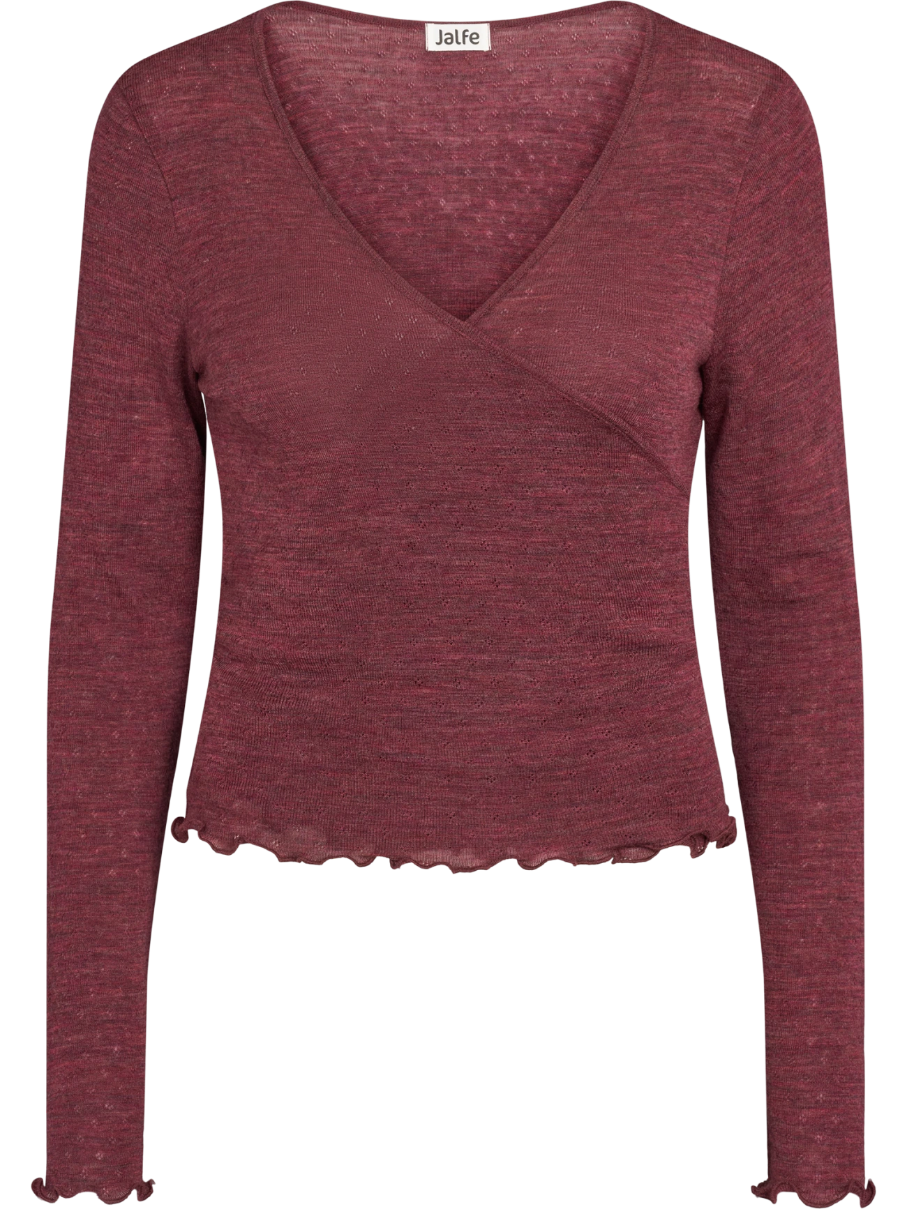 Jalfe Wrap shirt eyelet merino