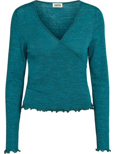 Jalfe Wrap shirt eyelet merino