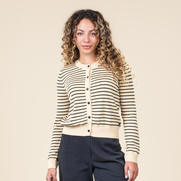 LIVING CRAFTS GOTS Damen-Strickjacke Scara