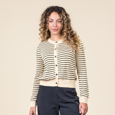 LIVING CRAFTS GOTS Damen-Strickjacke Scara