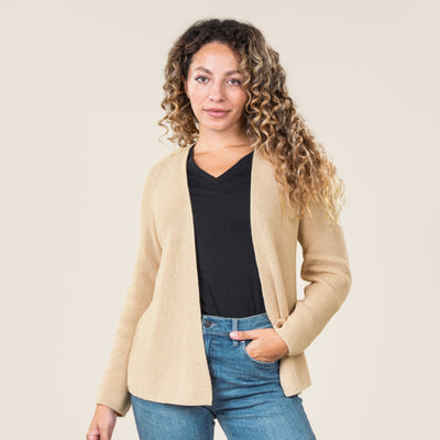 LIVING CRAFTS GOTS Damen-Strickjacke Olivia