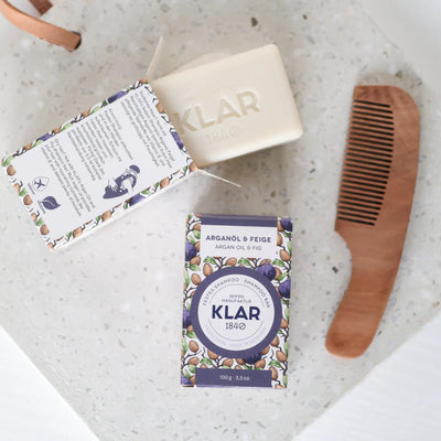 Klar festes Shampoo Arganöl & Feige / 100g