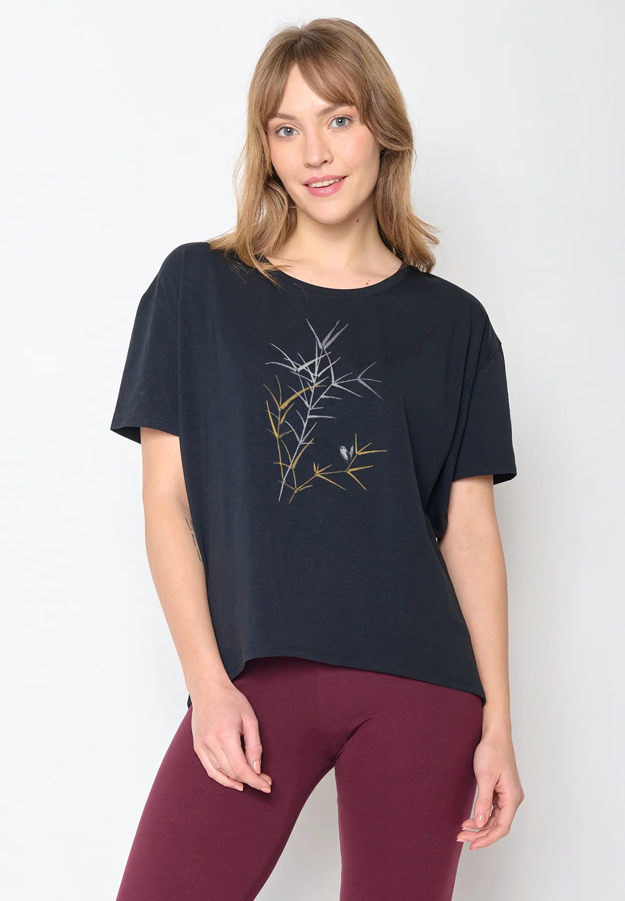 GREENBOMB Damen Nature Bird Reed ( Feel T-Shirt GOTS)