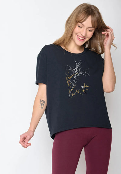 GREENBOMB Damen Nature Bird Reed ( Feel T-Shirt GOTS)