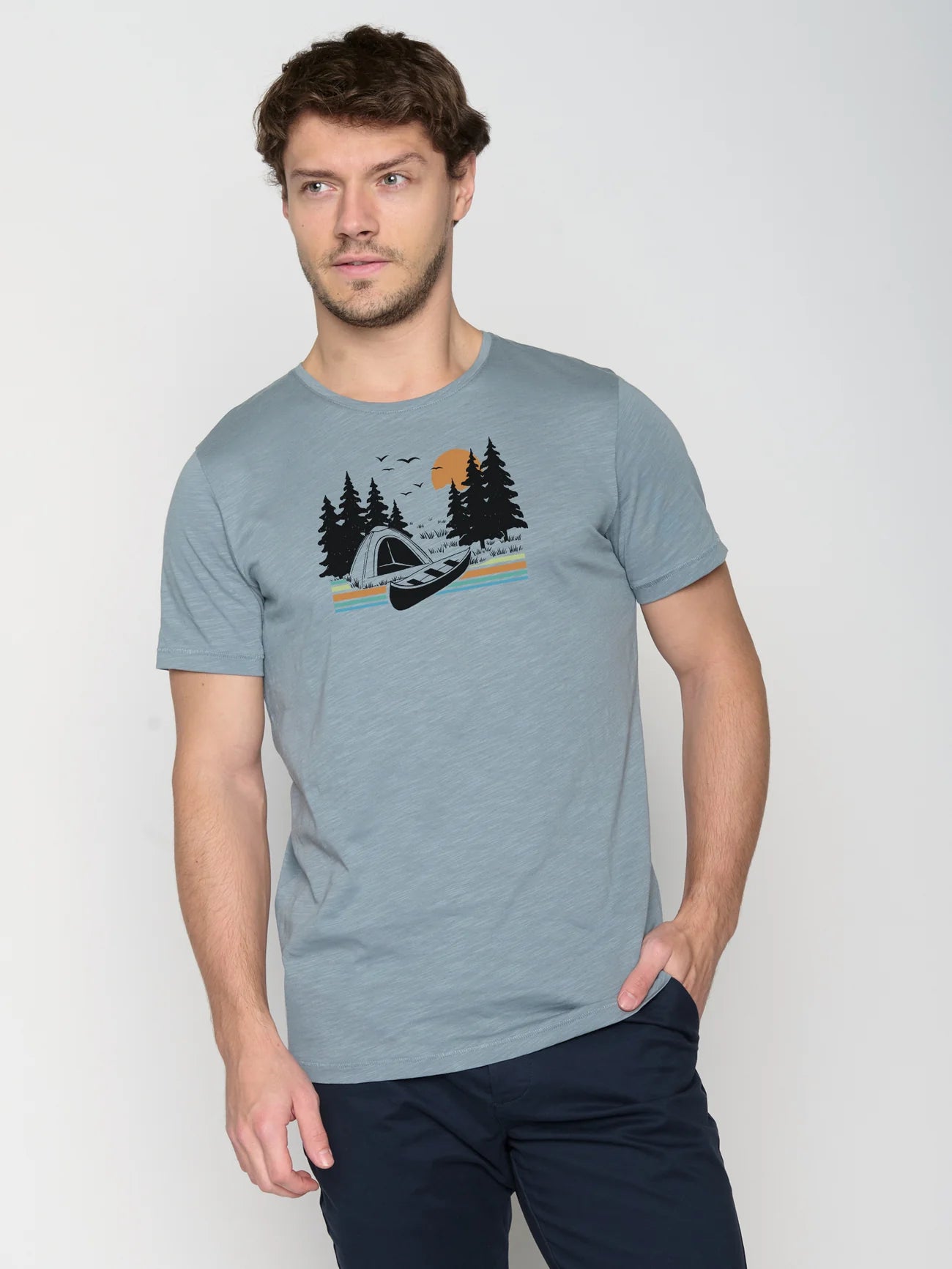 Greenbomb Nature Canoe Tent Spice T-Shirt GOTS ,m