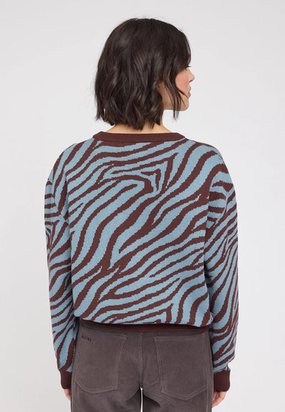 Mazine Da Zebra Jacquard Knit Jumper