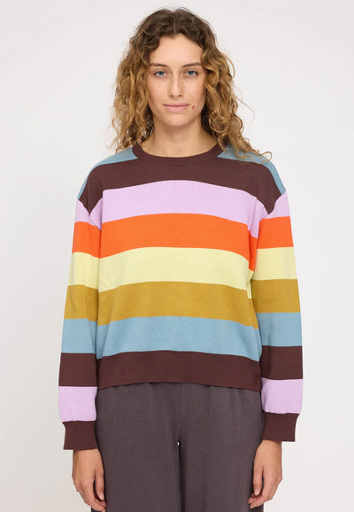 Mazine Da Striped Jacquard Knit Jumper