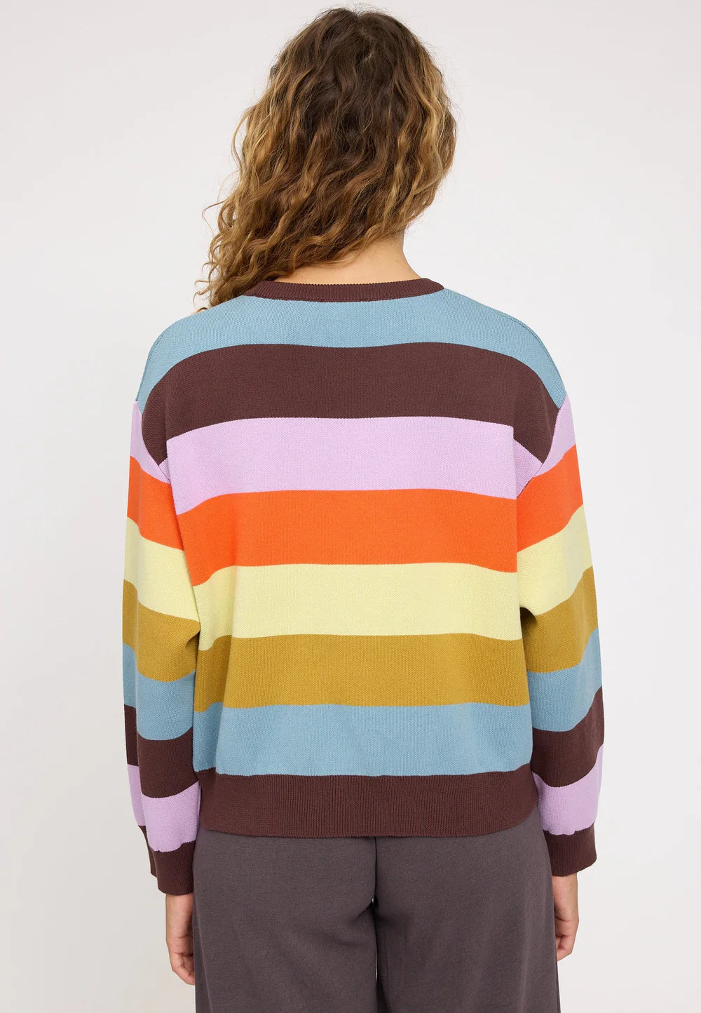 Mazine Da Striped Jacquard Knit Jumper