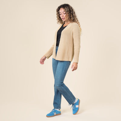 LIVING CRAFTS GOTS Damen-Strickjacke Olivia