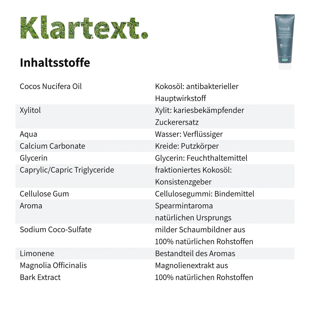Niyok Zahncreme Kokos/ Spearmint / 75ml