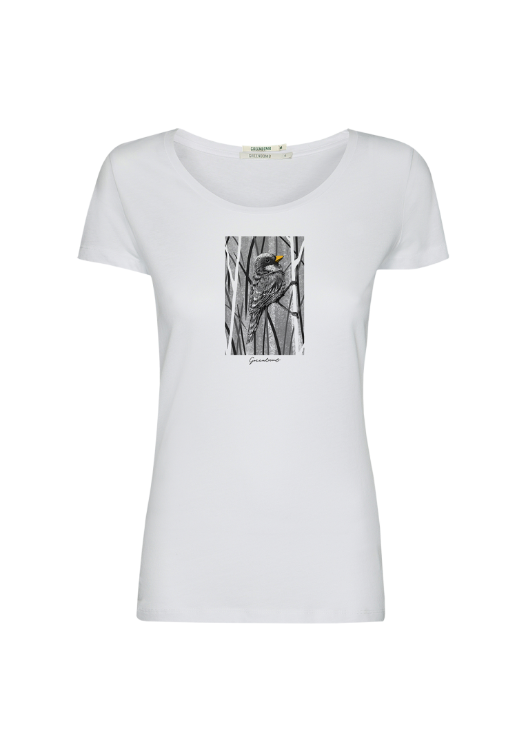 GREENBOMB Animal Sparrow Grass (T-Shirt, GOTS)