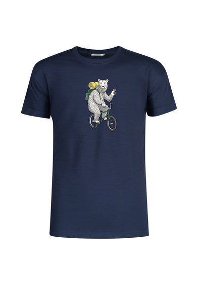 GREENBOMB Animal Bear Bike  T-Shirt GOTS
