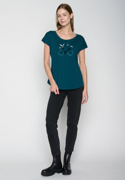 GREENBOMB Da-T-Shirt Bike Seagull ( Cool T-Shirt)