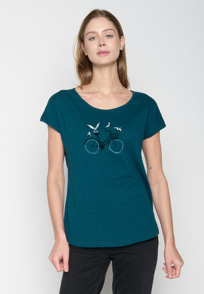 GREENBOMB Da-T-Shirt Bike Seagull ( Cool T-Shirt)