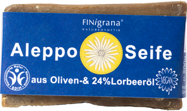 Finigrana Alepposeife  / 24% Lorbeeröl / 200g