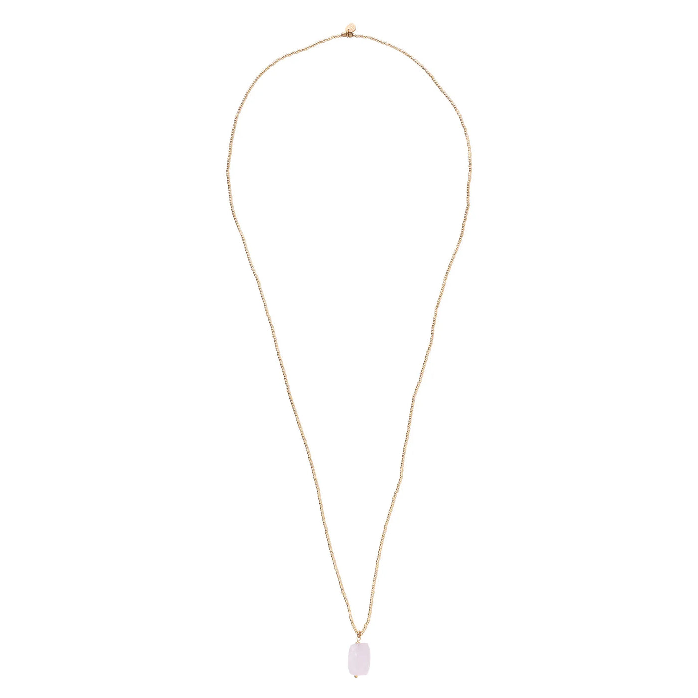 A Beautiful Story Calm Rose Quartz Necklace Gold