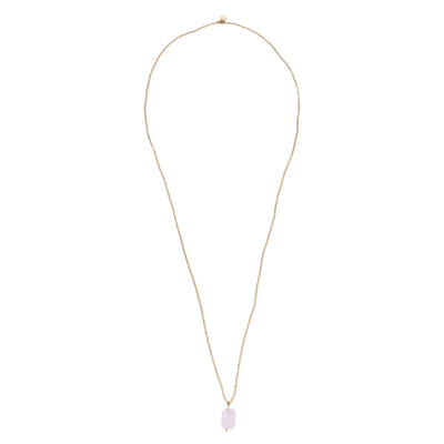 A Beautiful Story Calm Rose Quartz Necklace Gold