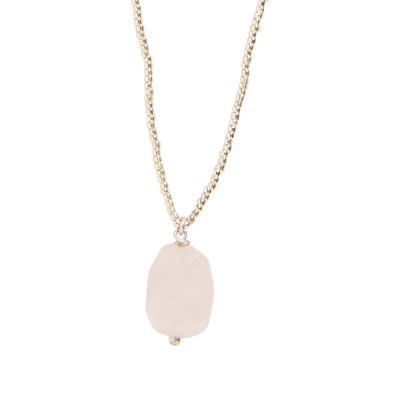 A Beautiful Story Calm Rose Quartz Necklace Silver