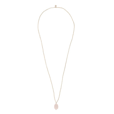 A Beautiful Story Calm Rose Quartz Necklace Silver