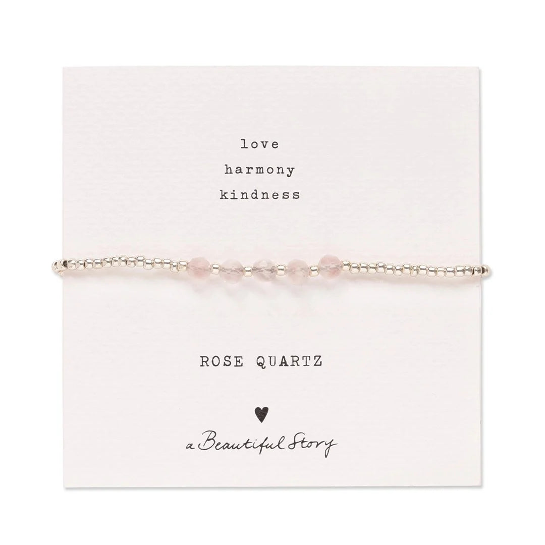 Essential Rose Quarz Bracelet Silber