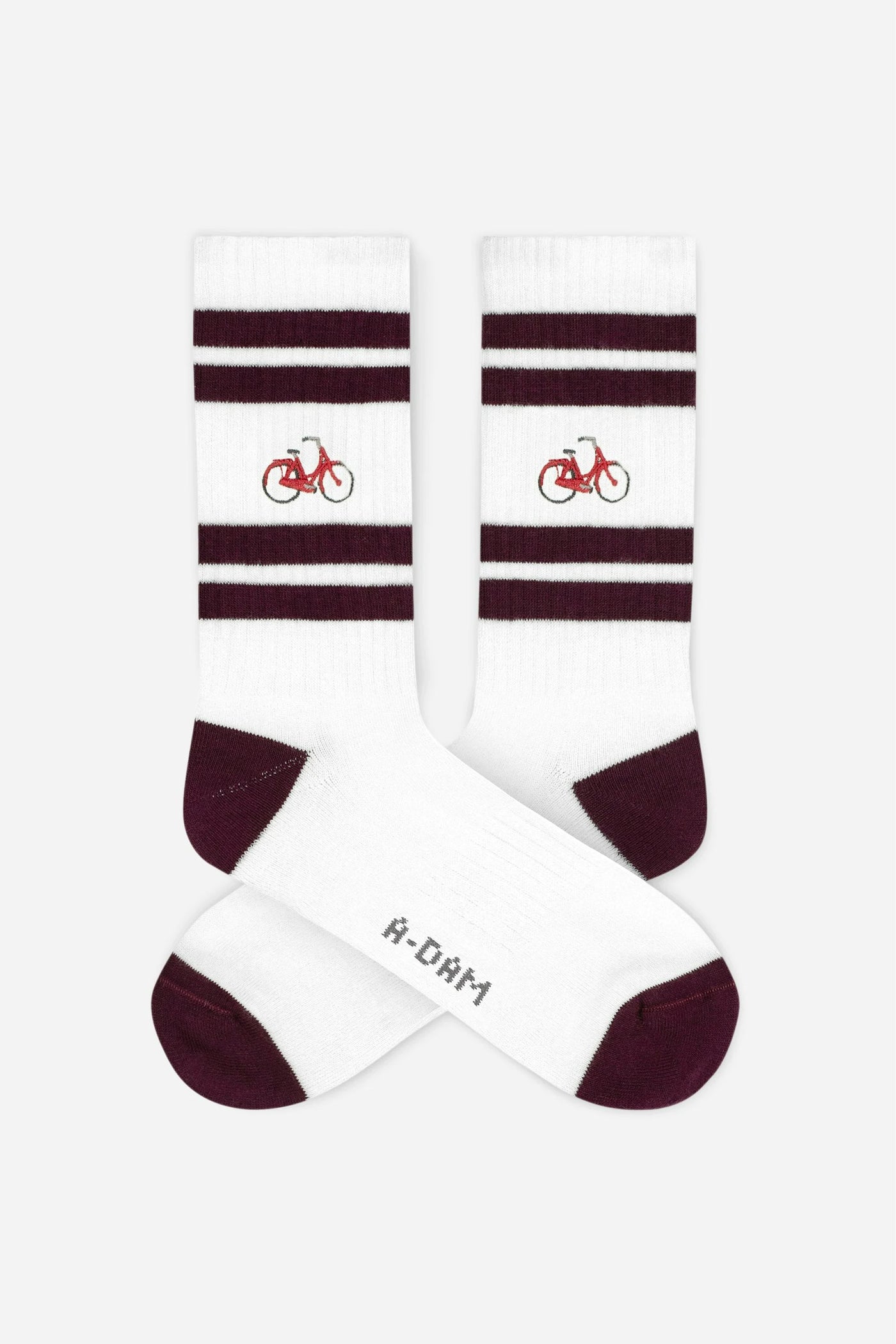 Crew Socks burgundy bike