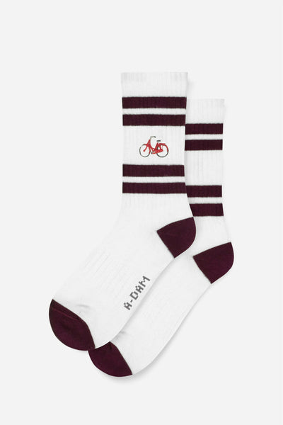 Crew Socks burgundy bike