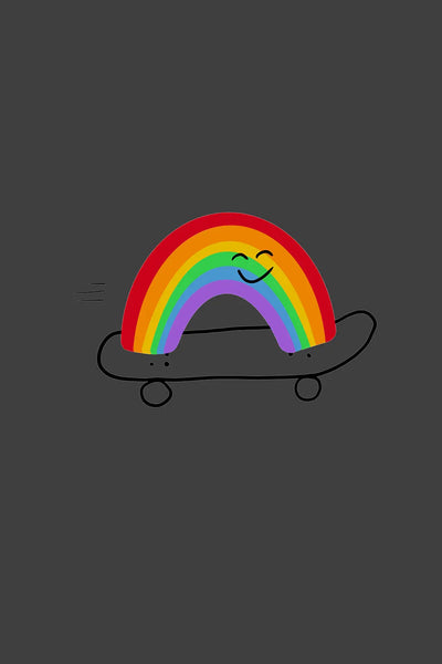 Zerum Julian Men-T-Shirt Funny Rainbow