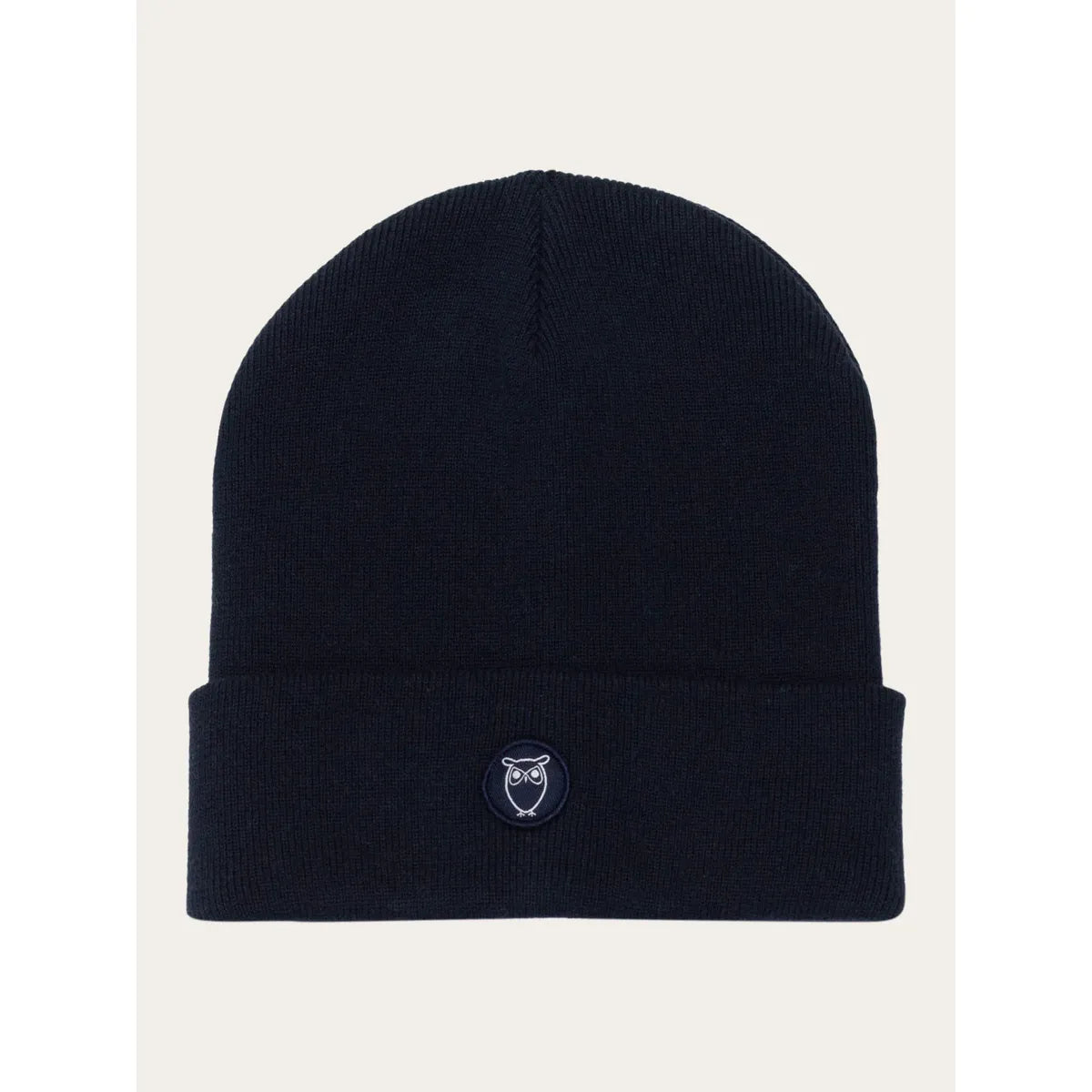 Knowledge Cotton Organic rib wool beanie - GOTS