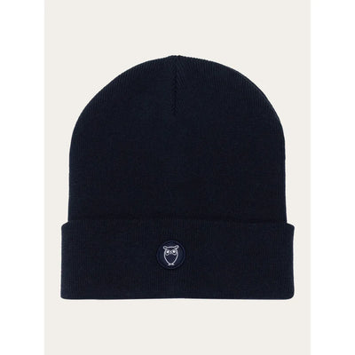 Knowledge Cotton Organic rib wool beanie - GOTS