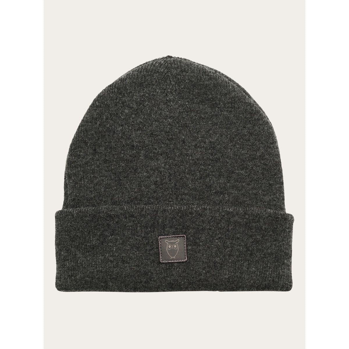 Knowledge Cotton Organic rib wool beanie - GOTS