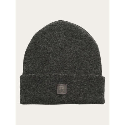 Knowledge Cotton Organic rib wool beanie - GOTS