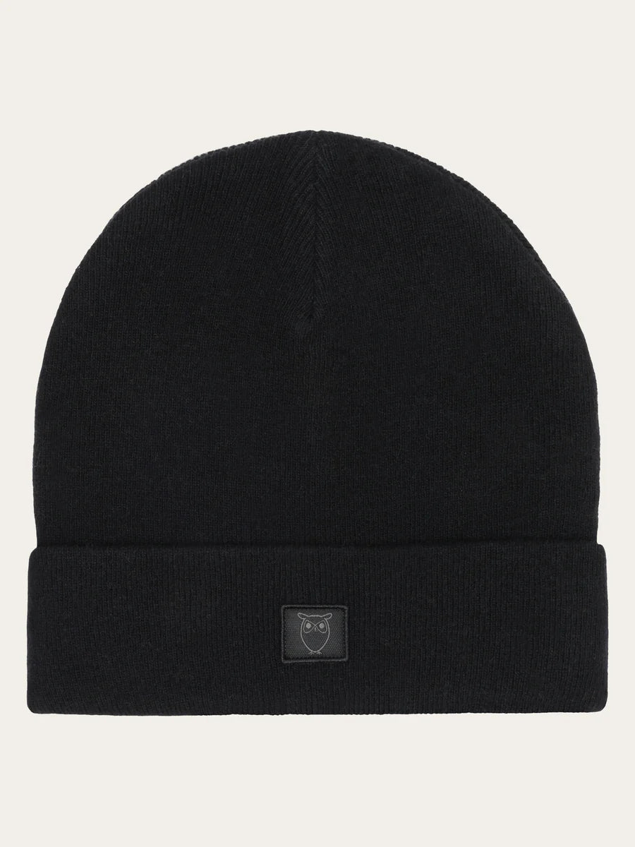 Knowledge Cotton Organic rib wool beanie - GOTS