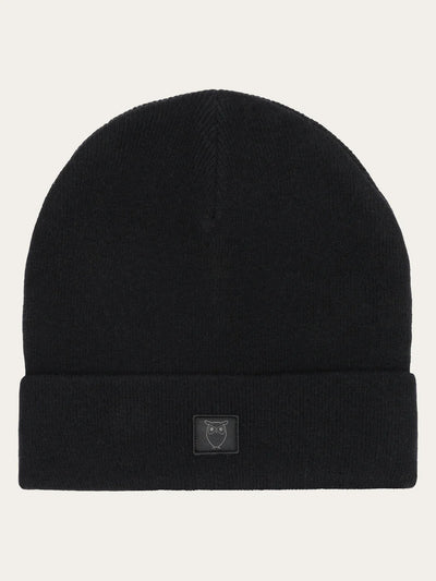 Knowledge Cotton Organic rib wool beanie - GOTS