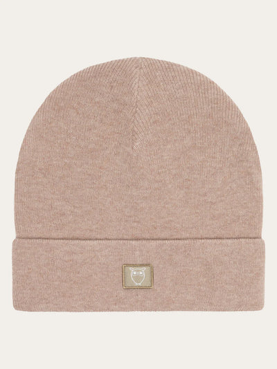 Knowledge Cotton Organic rib wool beanie - GOTS