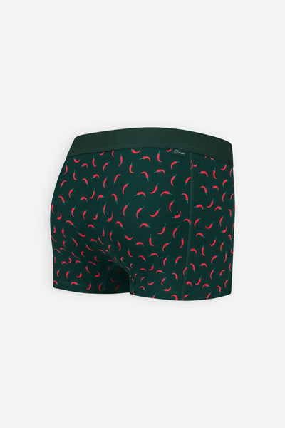 A-dam BOXER - TRUNK GREEN RED PEPERS