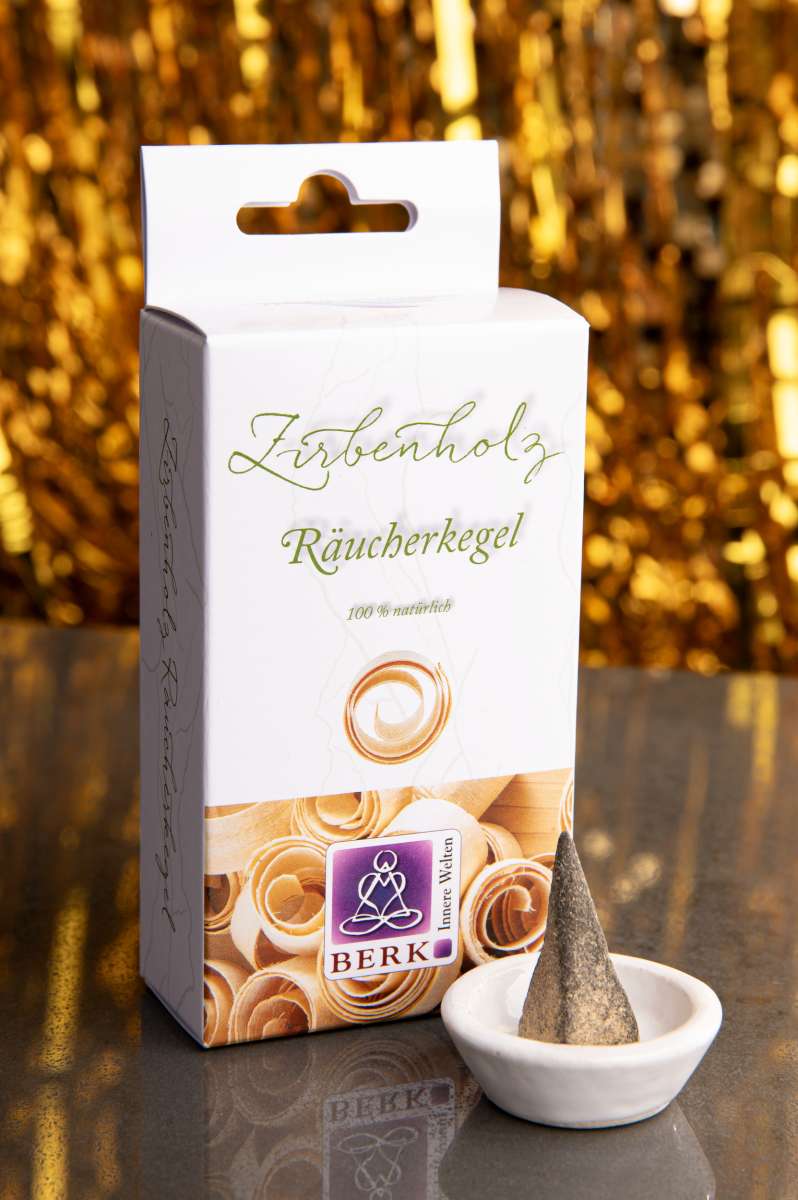 Berk Zirbenholz Räucherkegel / 20 g