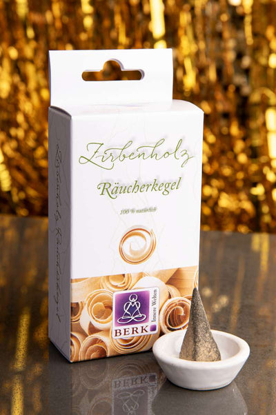 Berk Zirbenholz Räucherkegel / 20 g