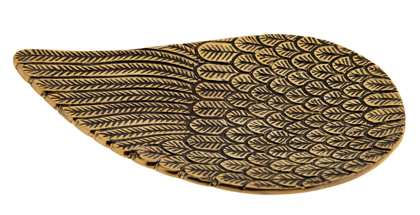 Berk Engelsflügel Weißmetallhalter, Gold/ Antik