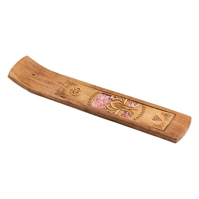 Berk Holzhalter Namaste mit Rosenquarz