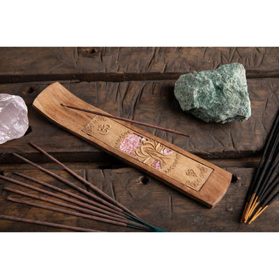 Berk Holzhalter Namaste mit Rosenquarz