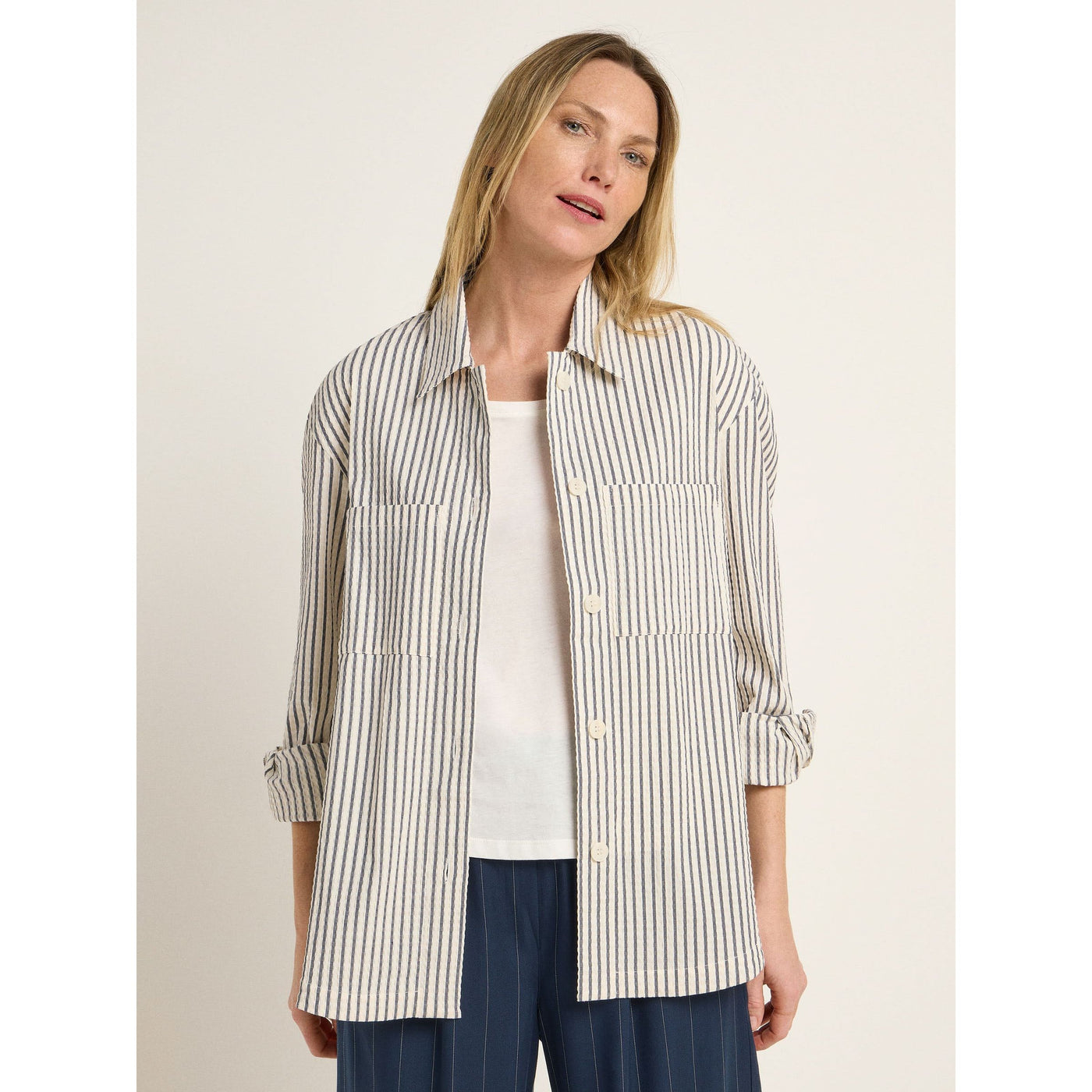 LANIUS Streifen Blusenjacke