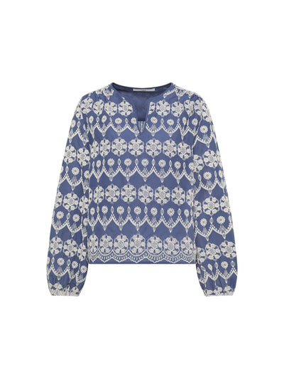LANIUS  Langarm Bluse mit Kräuseln