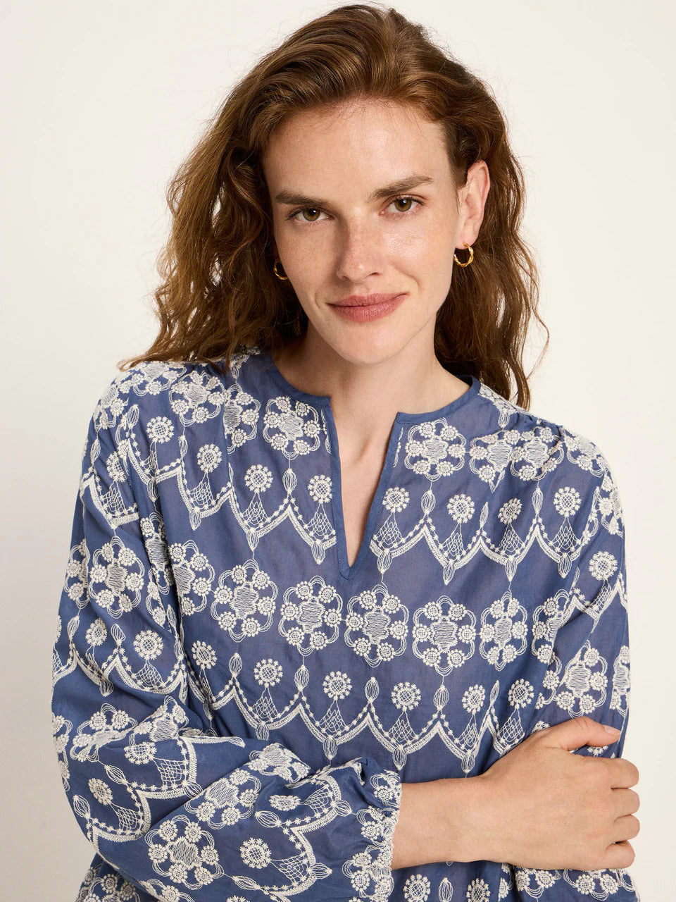 LANIUS  Langarm Bluse mit Kräuseln
