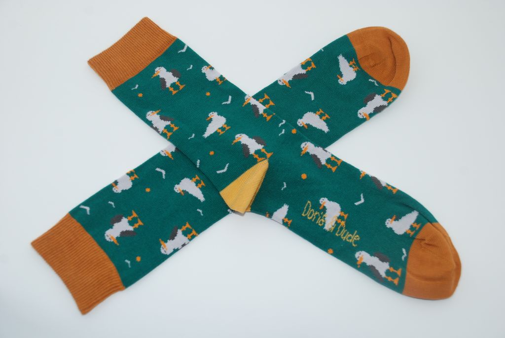Doris & Dude Bamboo Socks Green Seagull