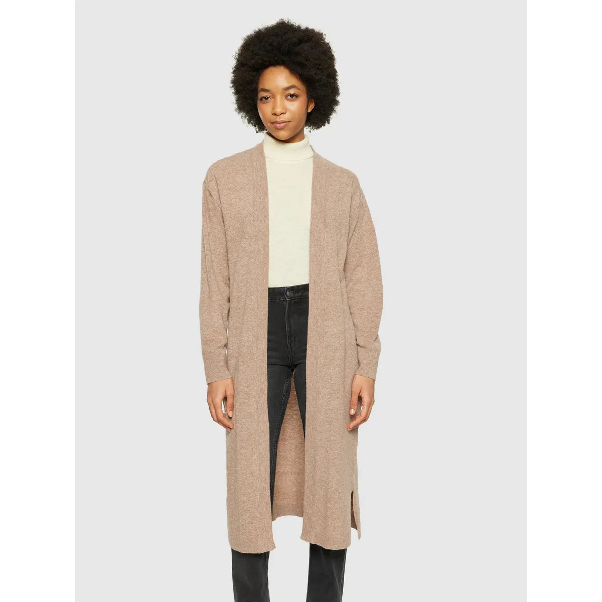 Lambswool long cardigan