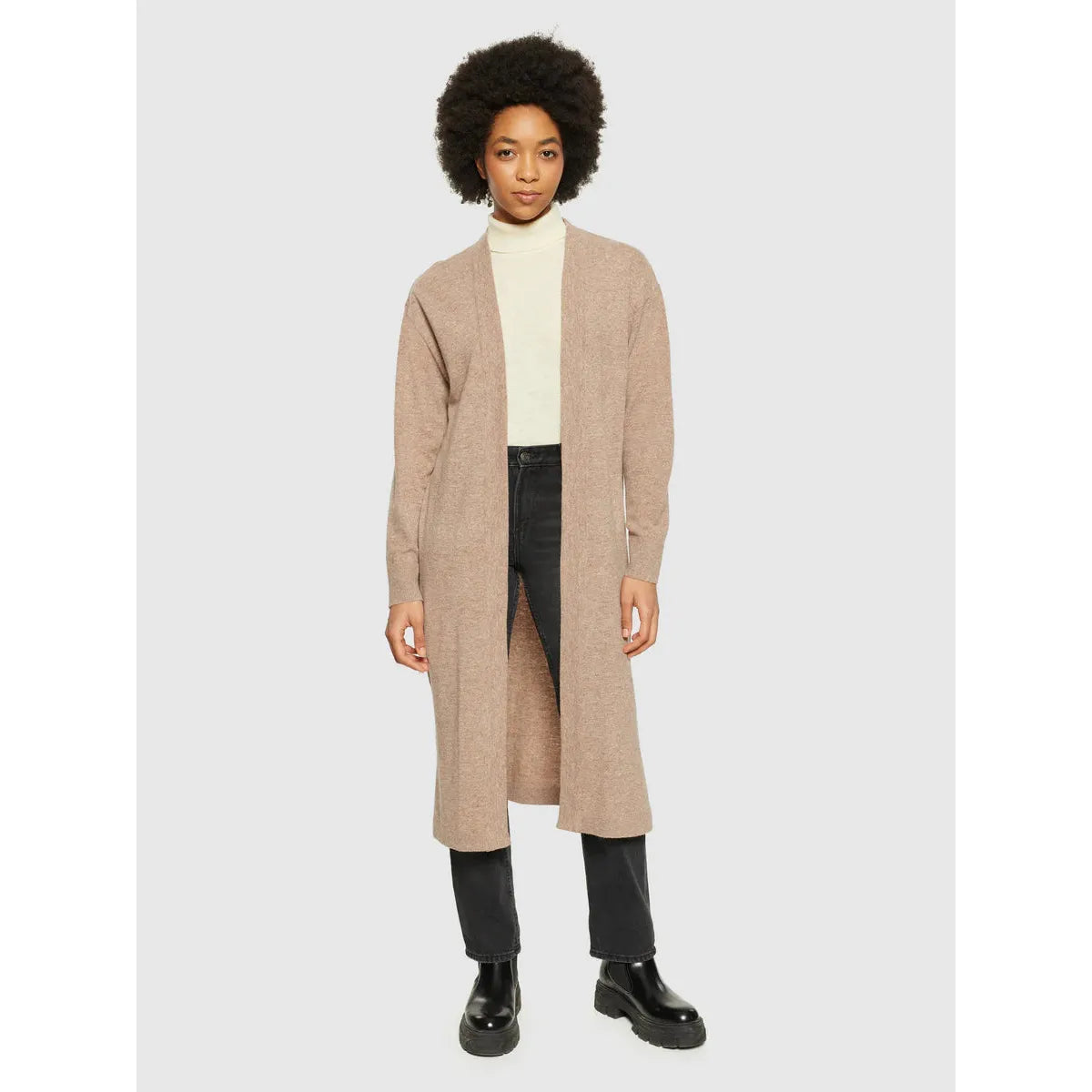 Lambswool long cardigan