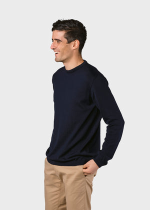 Mens Basic Merino Knit / Navy