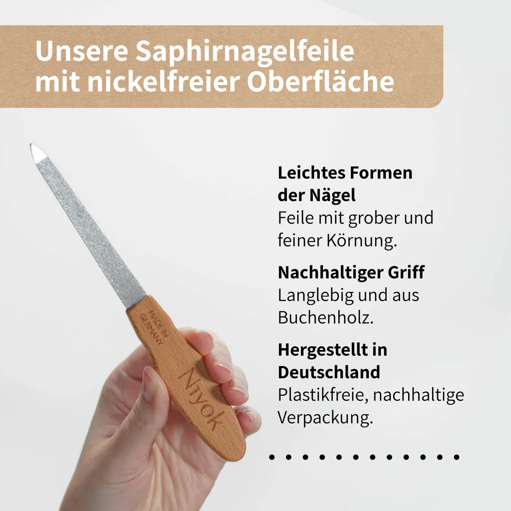 Niyok Saphirnanagelpfeile mit Holzgriff