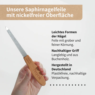 Niyok Saphirnanagelpfeile mit Holzgriff