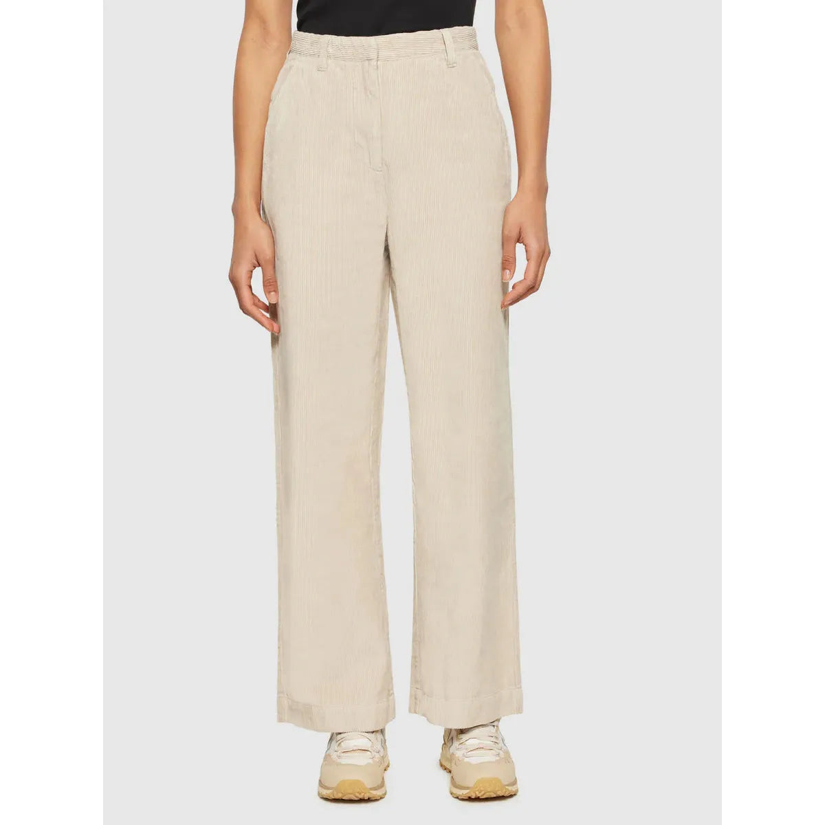 POSEY wide high-rise irregular corduroy pant